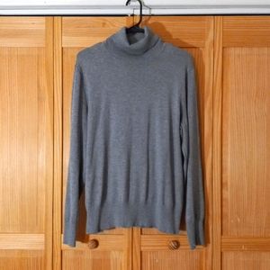 Gray XXL Knit Long Sleeve Turtle Neck